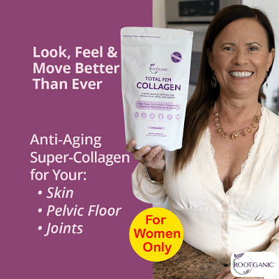 Total Fem Collagen - Science- Backed Peptides for Female Skin, Bone & Joints & Pelvic Floor. Easy to mix into your favorite drink, non-clumping