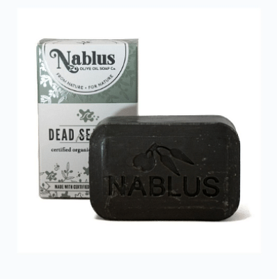 Nablus 100% Certified Organic Virgin Olive Oil & Dead Sea Mud Soap Whole Body & Hair 3.5 oz. (1 Bar) -Natural and Organic Cosmetic certified-Halal Certified Not Tested on Animals- Totally Vegan For Men and Women