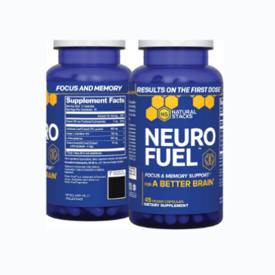 NATURAL STACKS NeuroFuel Brain Supplement & Focus Supplement - Improved Focus, Memory & Motivation - CILTEP Nootropics Brain Support Supplement Focus Pills & Energy Supplement (45ct) Capsule 45 Count (Pack of 1)