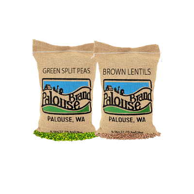 Legume Bundle: Brown Lentils, Green Split Peas | 10 LBS (2 -5 lb bags)