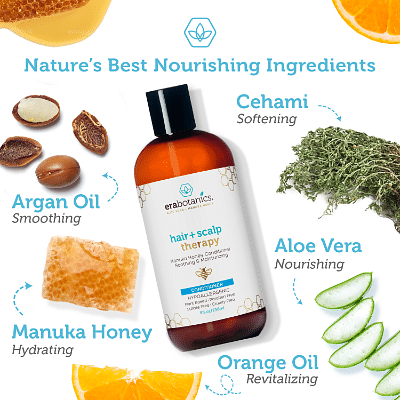 Era Organics Manuka Honey Dry Scalp Conditioner - Soothing and Moisturizing Hair Conditioner for Damaged Dry Hair - Sulfate Free Conditioner for Men and Women - Argan Oil Conditioner for Hair 8 Fl Oz (Pack of 1)