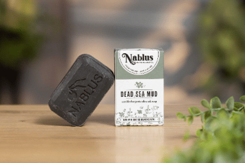 Nablus 100% Certified Organic Virgin Olive Oil & Dead Sea Mud Soap Whole Body & Hair 3.5 oz. (1 Bar) -Natural and Organic Cosmetic certified-Halal Certified Not Tested on Animals- Totally Vegan For Men and Women