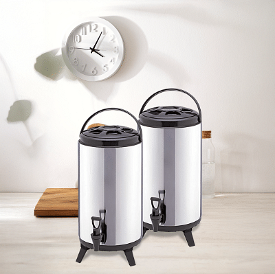 SOGA 2X 16L Portable Insulated Cold/Heat Coffee Tea Beer Barrel Brew Pot With Dispenser