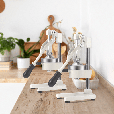 SOGA 2X Commercial Manual Juicer Hand Press Juice Extractor Squeezer Orange Citrus White