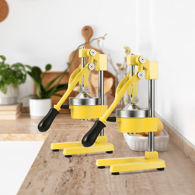 SOGA 2X Commercial Manual Juicer Hand Press Juice Extractor Squeezer Orange Citrus Yellow