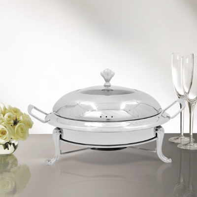 SOGA Stainless Steel Round Buffet Chafing Dish Cater Food Warmer Chafer with Glass Top Lid