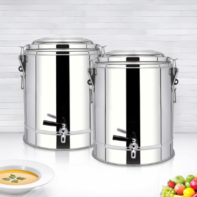 SOGA 2X 30L Stainless Steel Insulated Stock Pot Hot & Cold Beverage Container