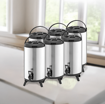 SOGA 6X 16L Portable Insulated Cold/Heat Coffee Tea Beer Barrel Brew Pot With Dispenser