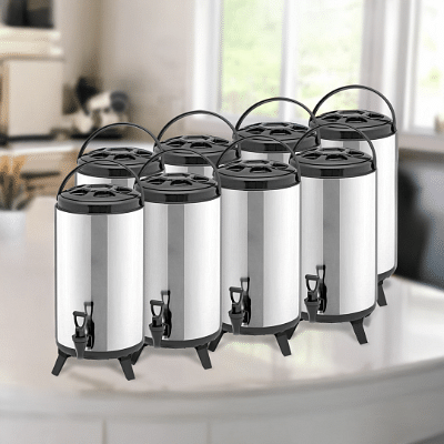 SOGA 8X 10L Portable Insulated Cold/Heat Coffee Tea Beer Barrel Brew Pot With Dispenser
