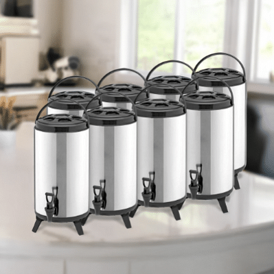 SOGA 8X 16L Portable Insulated Cold/Heat Coffee Tea Beer Barrel Brew Pot With Dispenser
