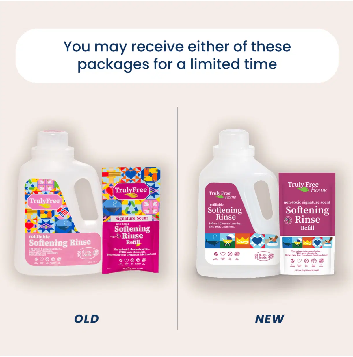 Truly Free TF Scented Rinse SR| Safe for Babies & Kids with Sensitive Skin | Plant-Based | Include 1 Refillable 50oz Bottle with Measuring Cap| Signature Wash Scented (50 Loads)