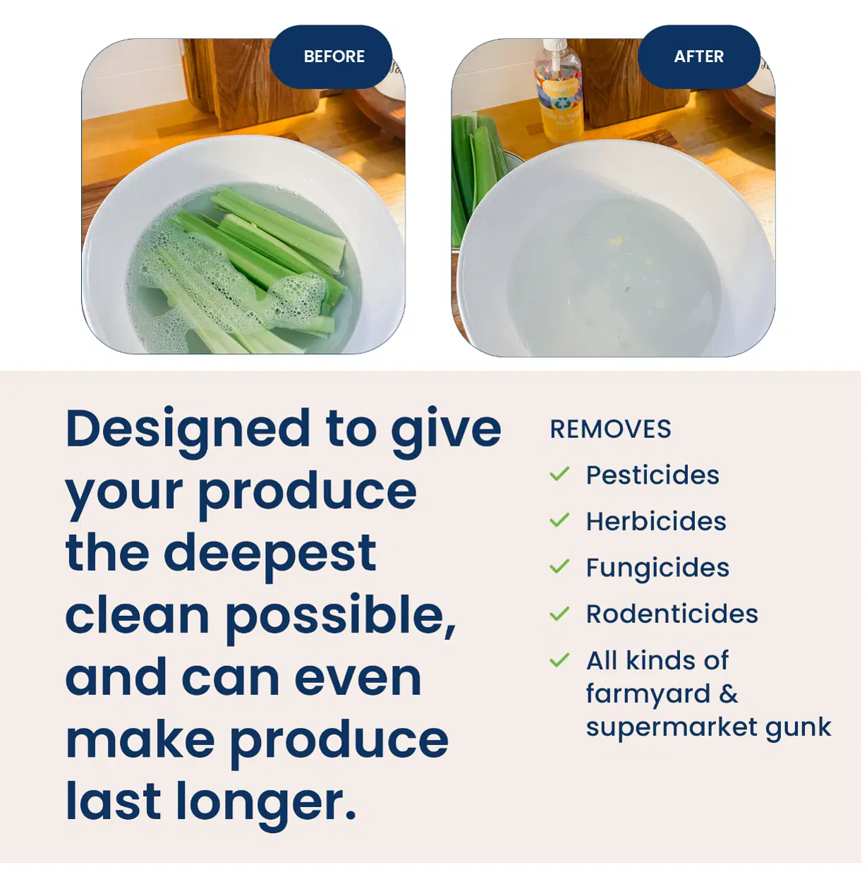 Truly Free Natural Fruit and Veggie Wash Kit - DIY Vegetable Washer & Fruit Cleanser - Bottle + 2 Refills