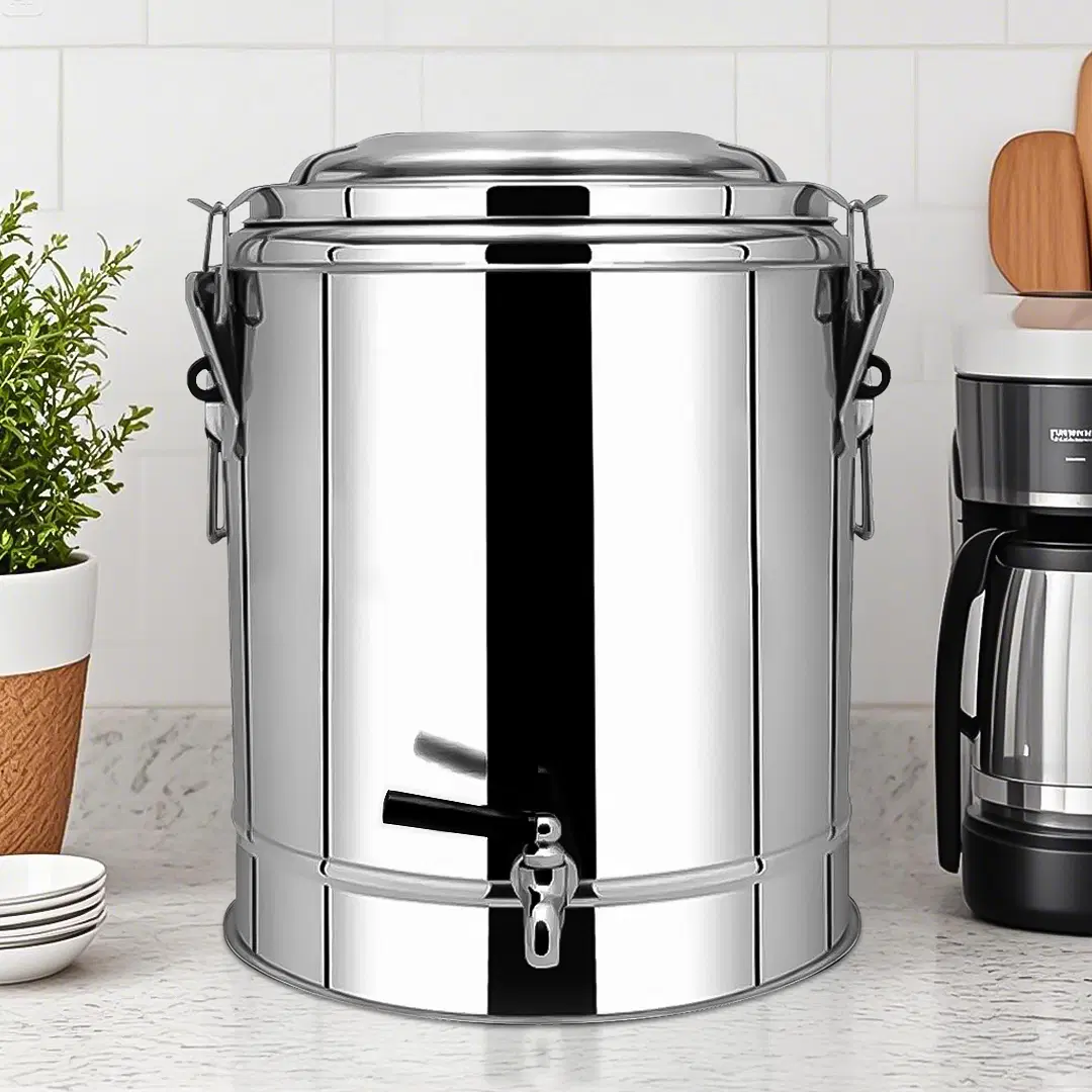 SOGA 2X 12L Stainless Steel Insulated Stock Pot Dispenser Hot & Cold Beverage Container With Tap