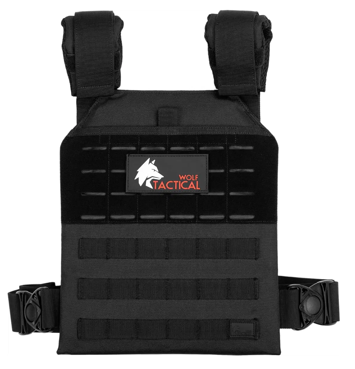 WOLF TACTICAL Simple Weighted Vest Men Womens Weighted Vest for Walking Running Training Rucking Adjustable Weight Vest