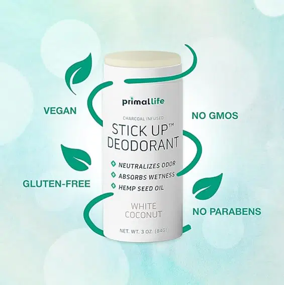 Stick Up Natural Deodorant for Women and Men with Bentonite Clay Powder, Arrowroot, Magnesium, Zinc, 3 oz. Vegan Deodorant