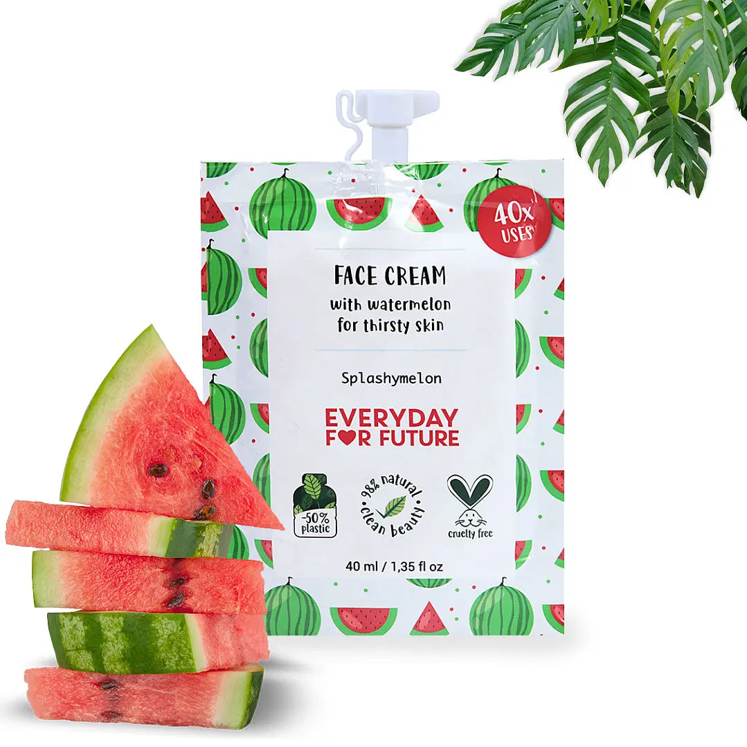 Watermelon Face Cream – 98% Natural Vegan Hydrating Moisturizer for Radiant Skin, 40 Uses