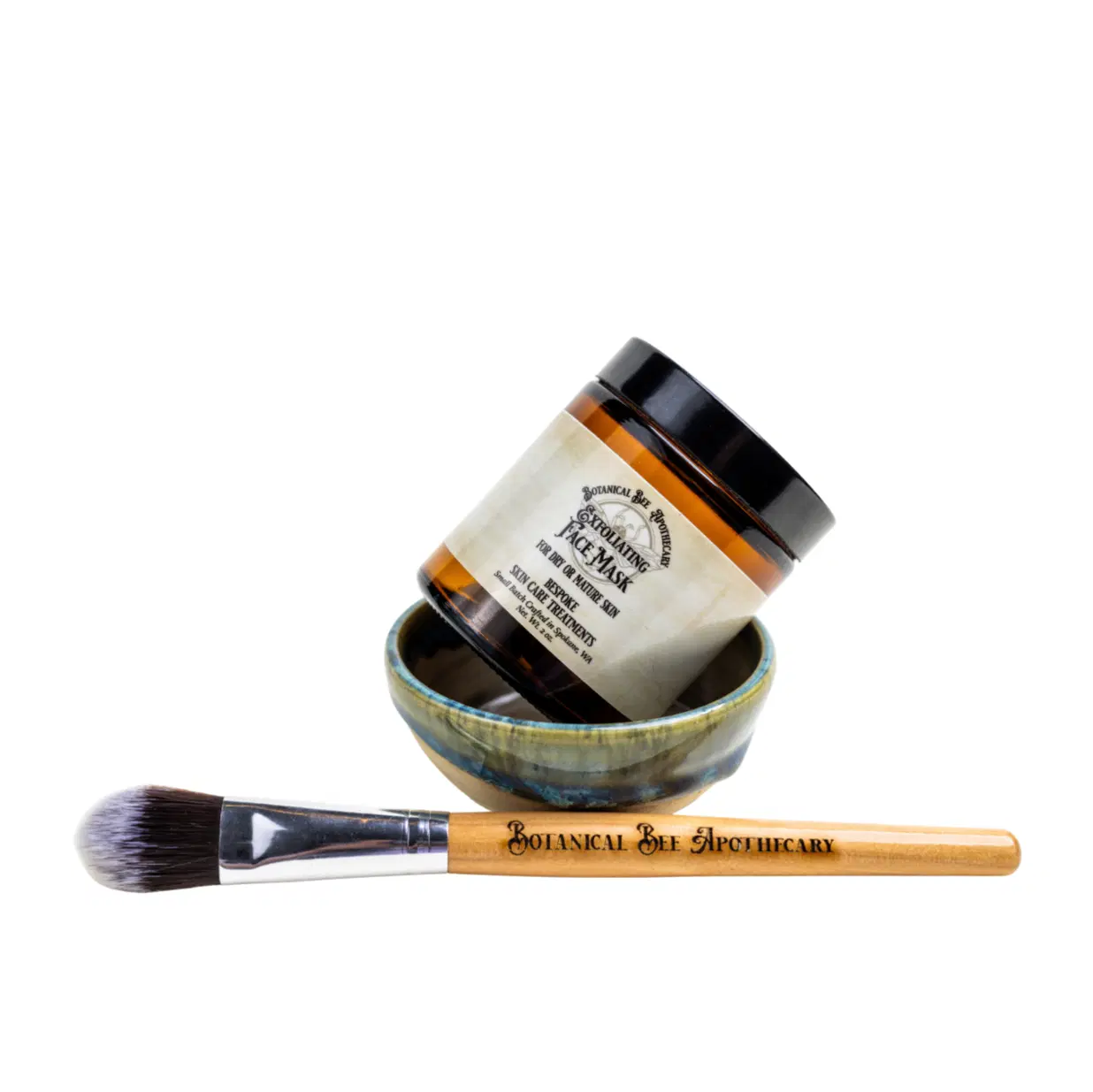 Let It Glow: Deluxe Clay Mask Ritual Set with Artisan Bowl, Applicator Brush & Exfoliating Face Mask