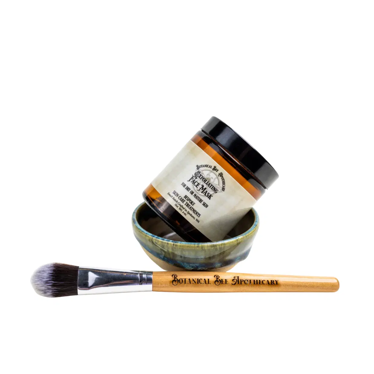 Let It Glow: Deluxe Clay Mask Ritual Set with Artisan Bowl, Applicator Brush & Exfoliating Face Mask