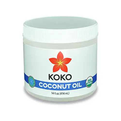 Koko Organics Unrefined, Nondeodorized, Nonbleached Centrifugally Extracted Organic Virgin Coconut Oil…
