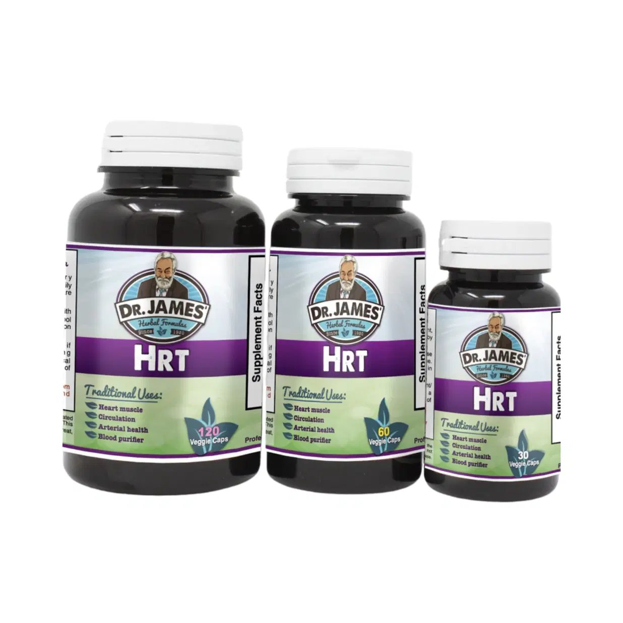 HRT – Heart Muscle Support & Circulatory Health – Herbal Formula with Hawthorn, Lobelia & Kelp – 625mg Per Capsule