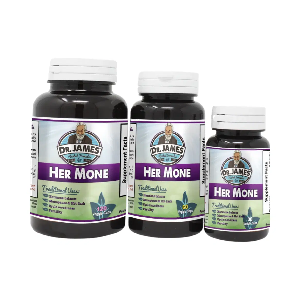 HER MONE – Herbal Female Fertility & Hormonal Support – Infertility, Ovulation & PMS Relief – 580mg Per Capsule