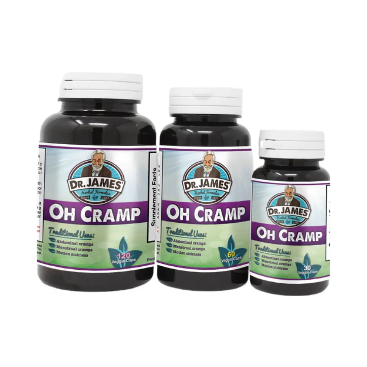 Oh Cramp! – Fast-Acting Herbal Relief for Menstrual Cramps, Nausea, Circulation & Hot Flashes (625 mg Capsules)