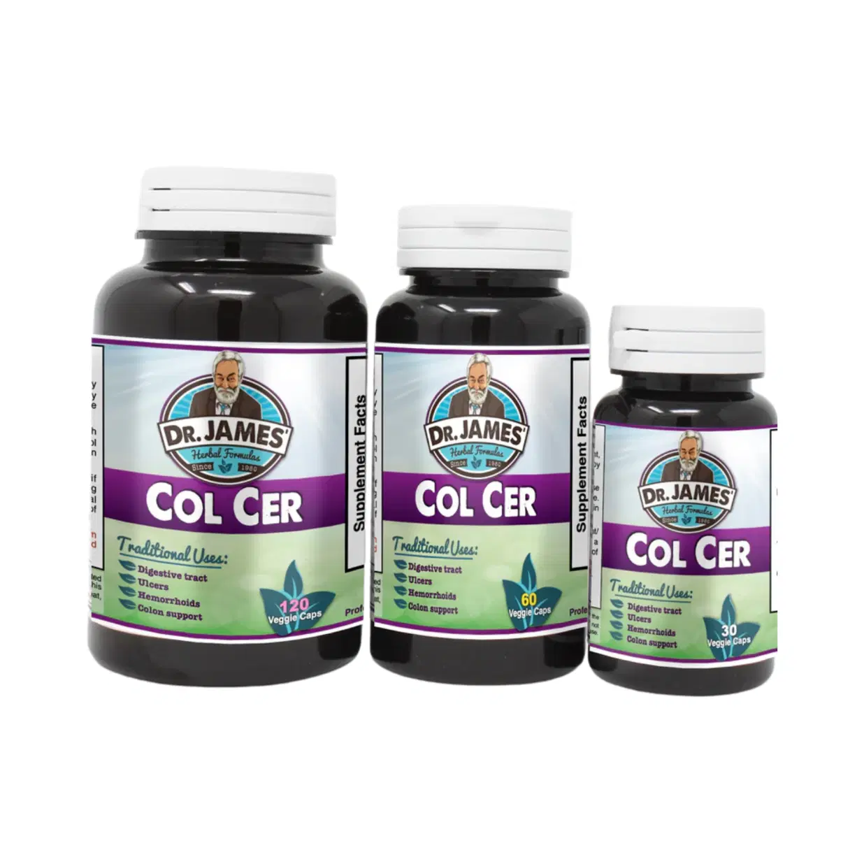 COL CER – Digestive Tract & Ulcer Support Formula – Soothe, Repair, and Restore GI Health – 600mg Herbal Blend