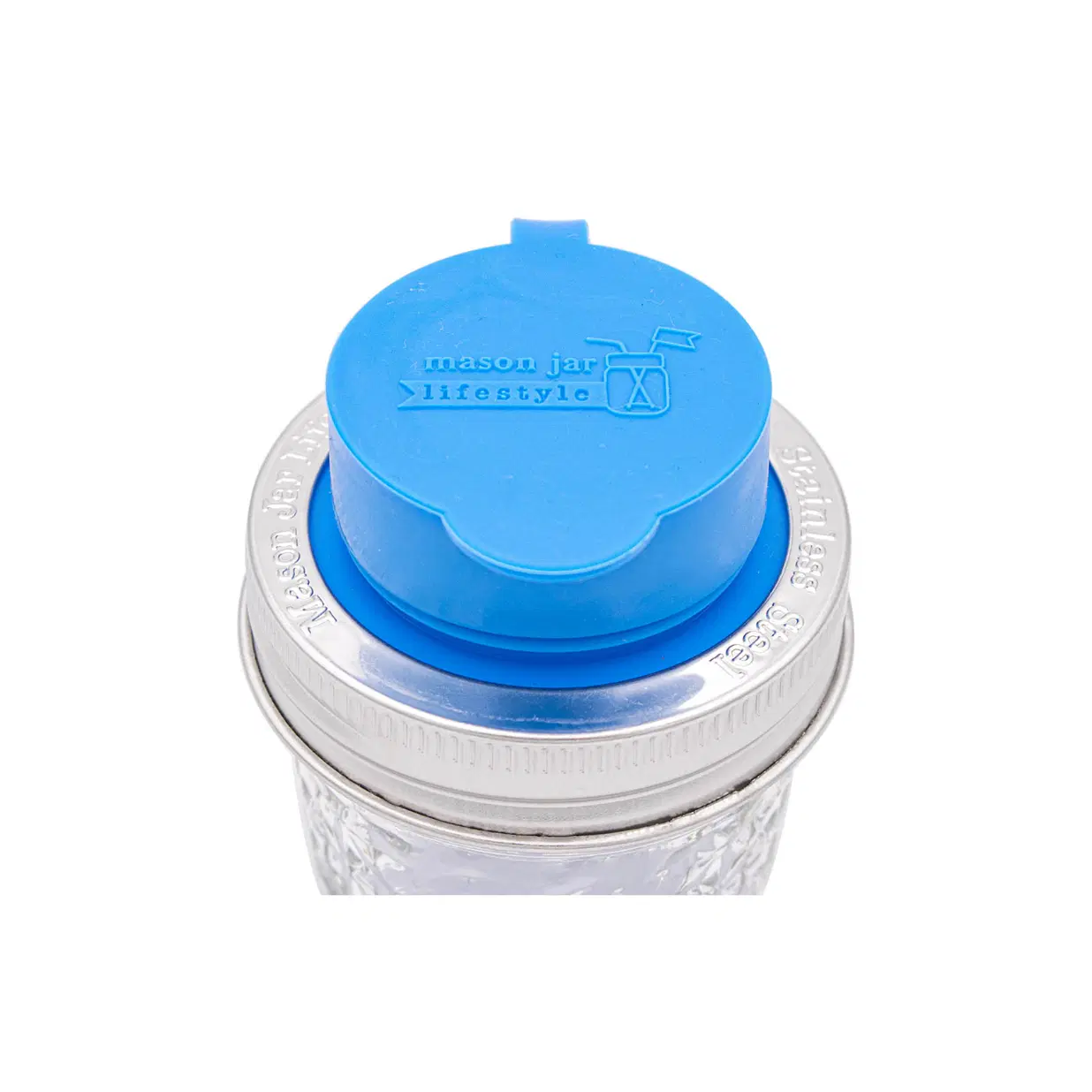 Silicone Chug Lids for Regular Mouth Mason Jars – Leak-Resistant, BPA-Free, Dishwasher Safe – Includes Rust-Proof Stainless Steel Band – Wide Opening for Fast Hydration