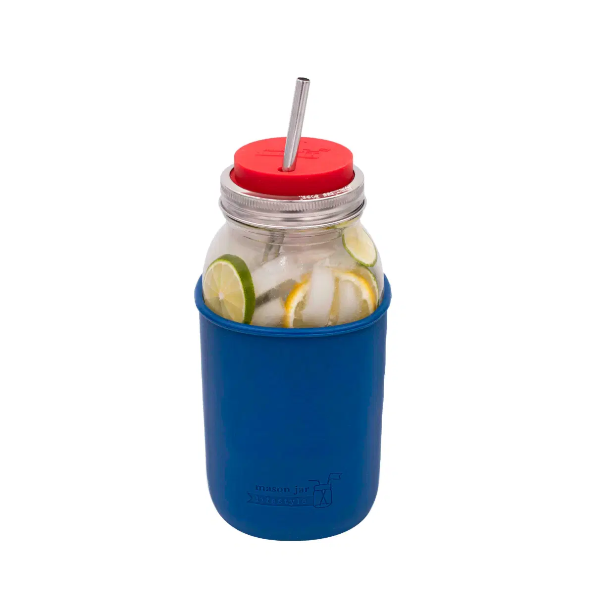 Silicone Sleeve for Half Gallon Mason Jars – 64oz Insulating Koozie for Ball Jars – BPA-Free, Dishwasher & Microwave Safe