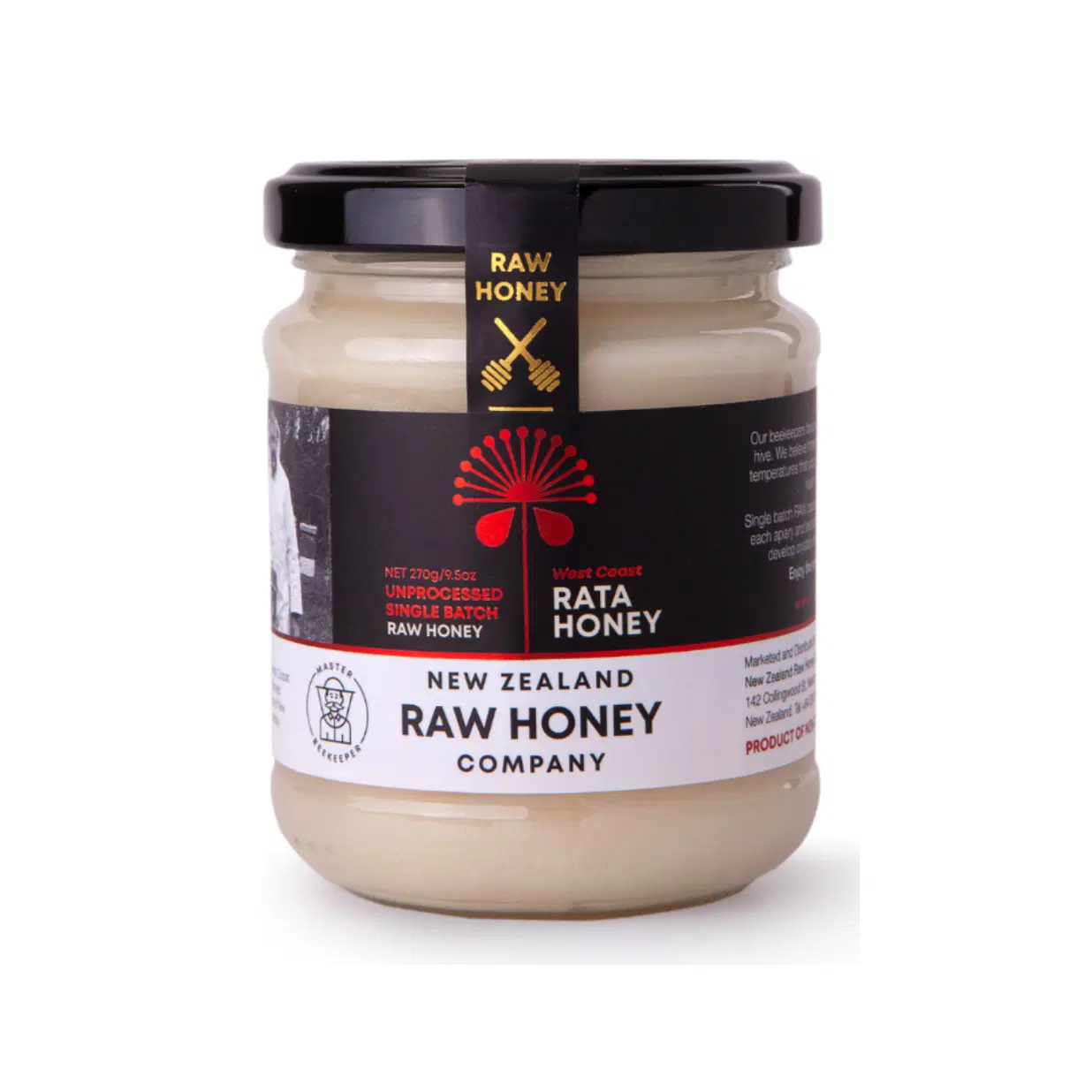 Award-Winning Raw Rata Honey – Single Source, Unblended, 270g