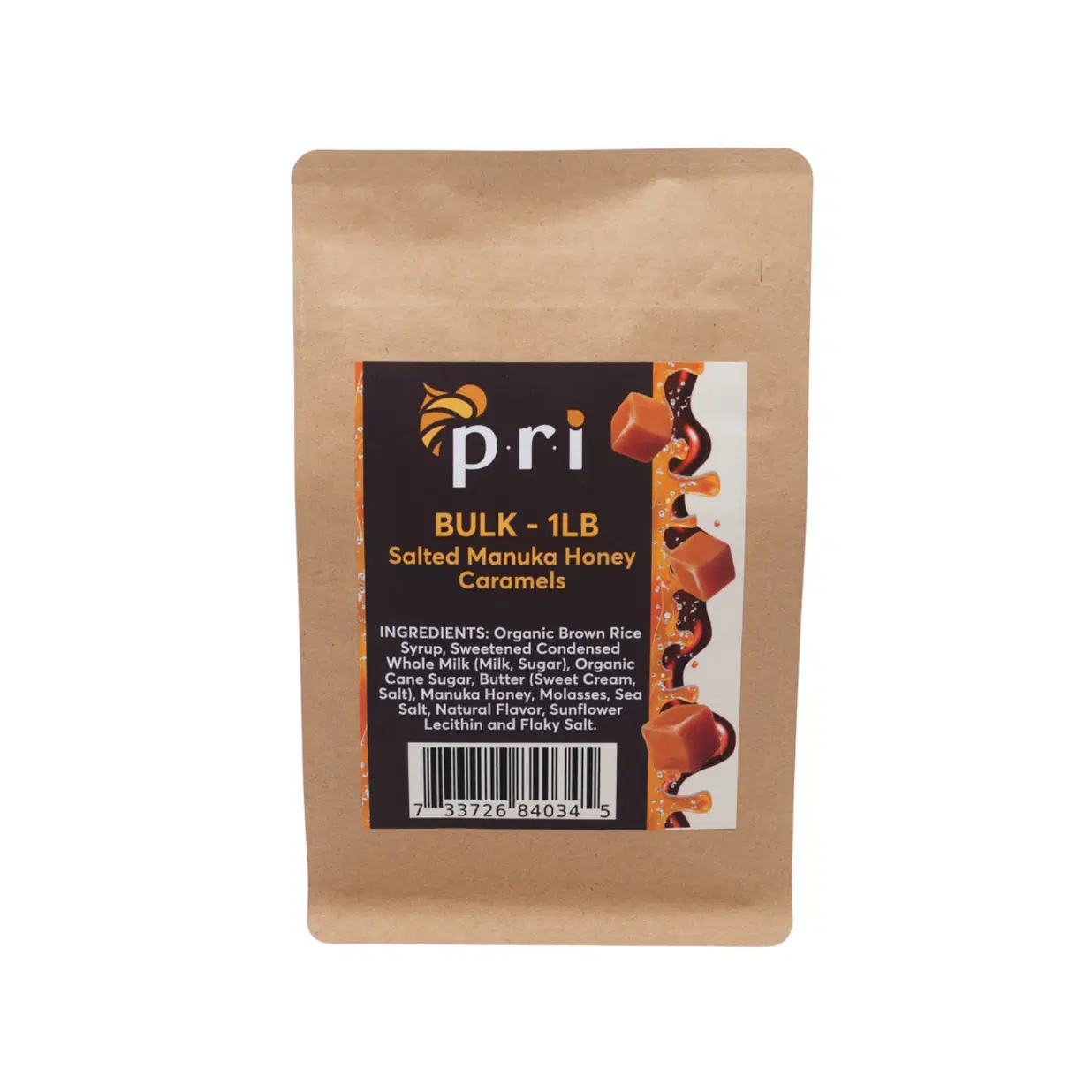 P.R.I Manuka Honey Salted Caramels, Sweet and Chewy All Natural Treats, 1lb