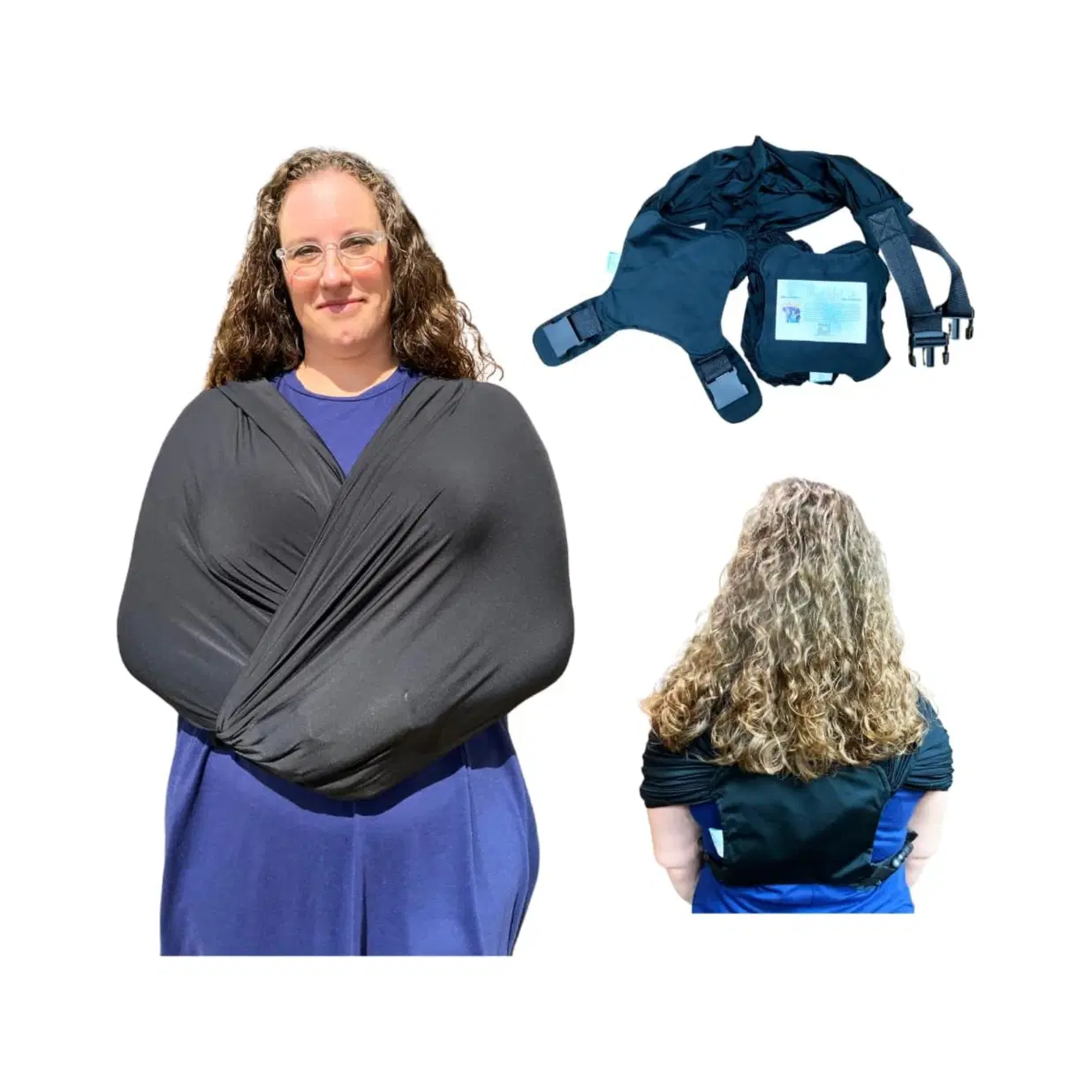 Abby & Noah Sensory Compression vest for Kids & Adults with Autism, ADHD, Anxiety, and Sensory Issues - Deep Pressure Calming Hug Adjustable Sensory Clothing (Alternative to Weighted Hug) (Black))
