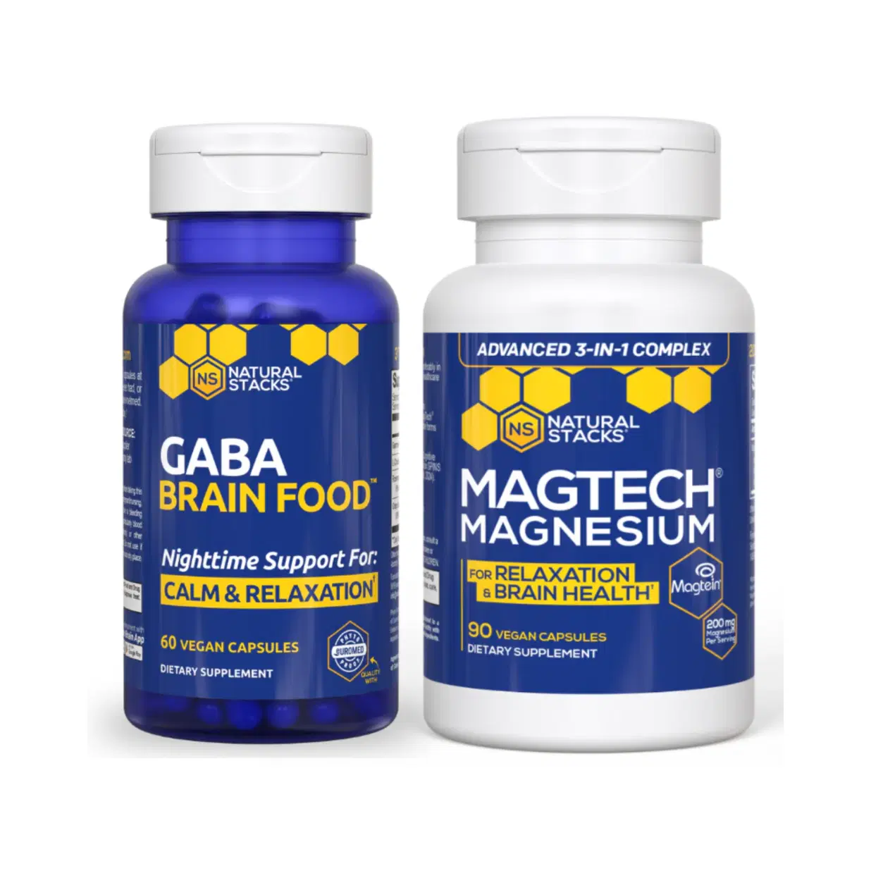 Natural Stacks - Sleep Stack- MAGTECH Magnesium & Gaba Brain Food - Supports Deep and Restorative Sleep