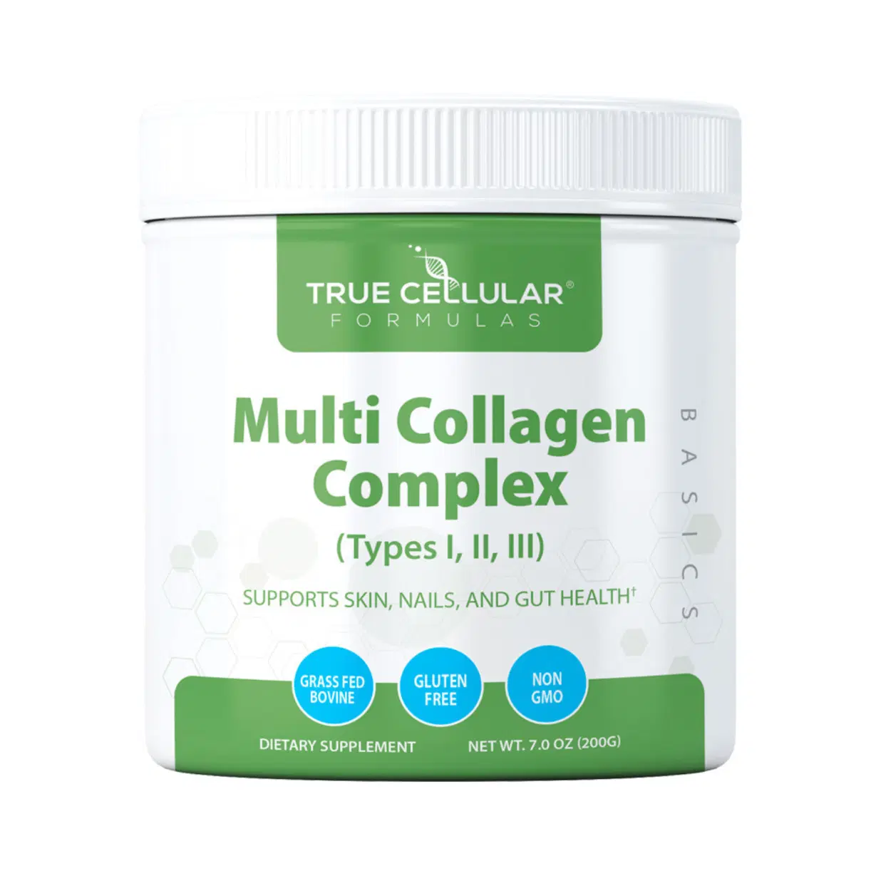 Multi Collagen Complex – Type I, II & III Collagen Peptides for Skin, Hair, Nails, Joints, Bones & Muscle Recovery