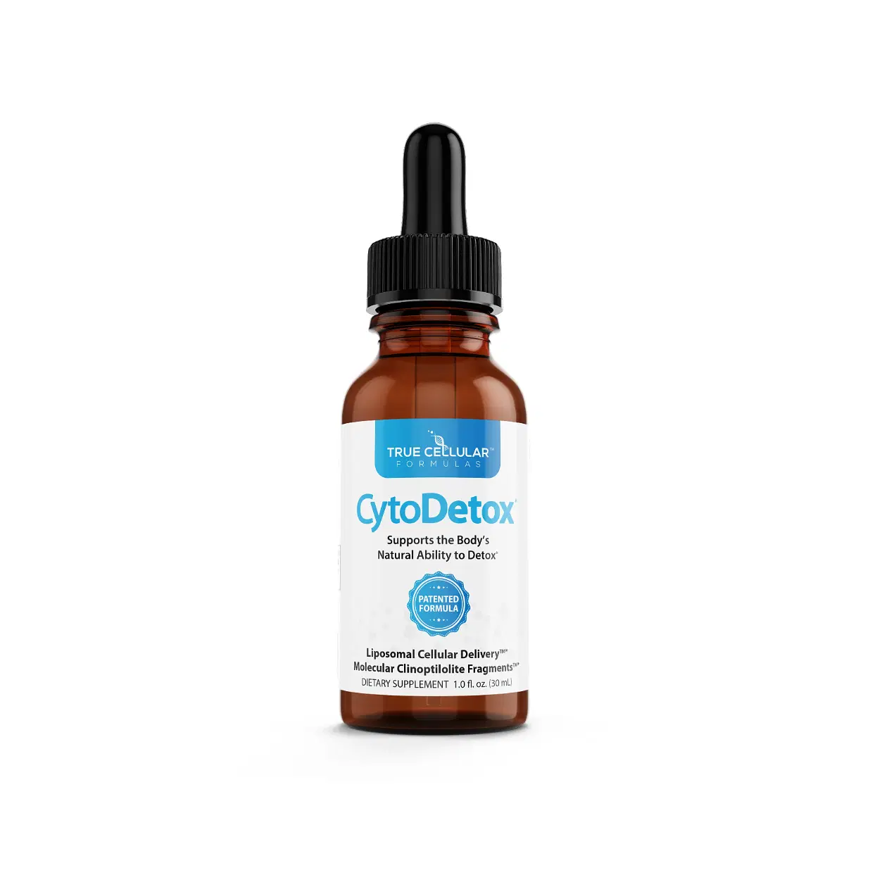 CytoDetox Liposomal Zeolite Clinoptilolite with Fulvates - Supports Cellular Detox & Natural Toxin Removal - Gentle Detoxifier and Binder - 1 oz Bottle