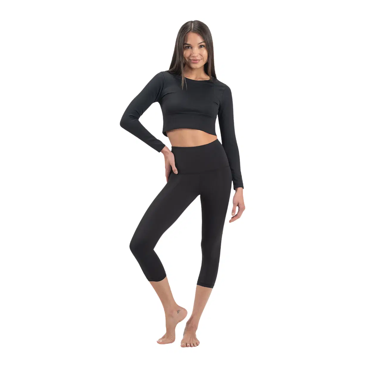 Hi-Rise Resistance Capri Leggings – Summer Cool Fabric with Built-In Bands for Glute Sculpting & Calorie Burn