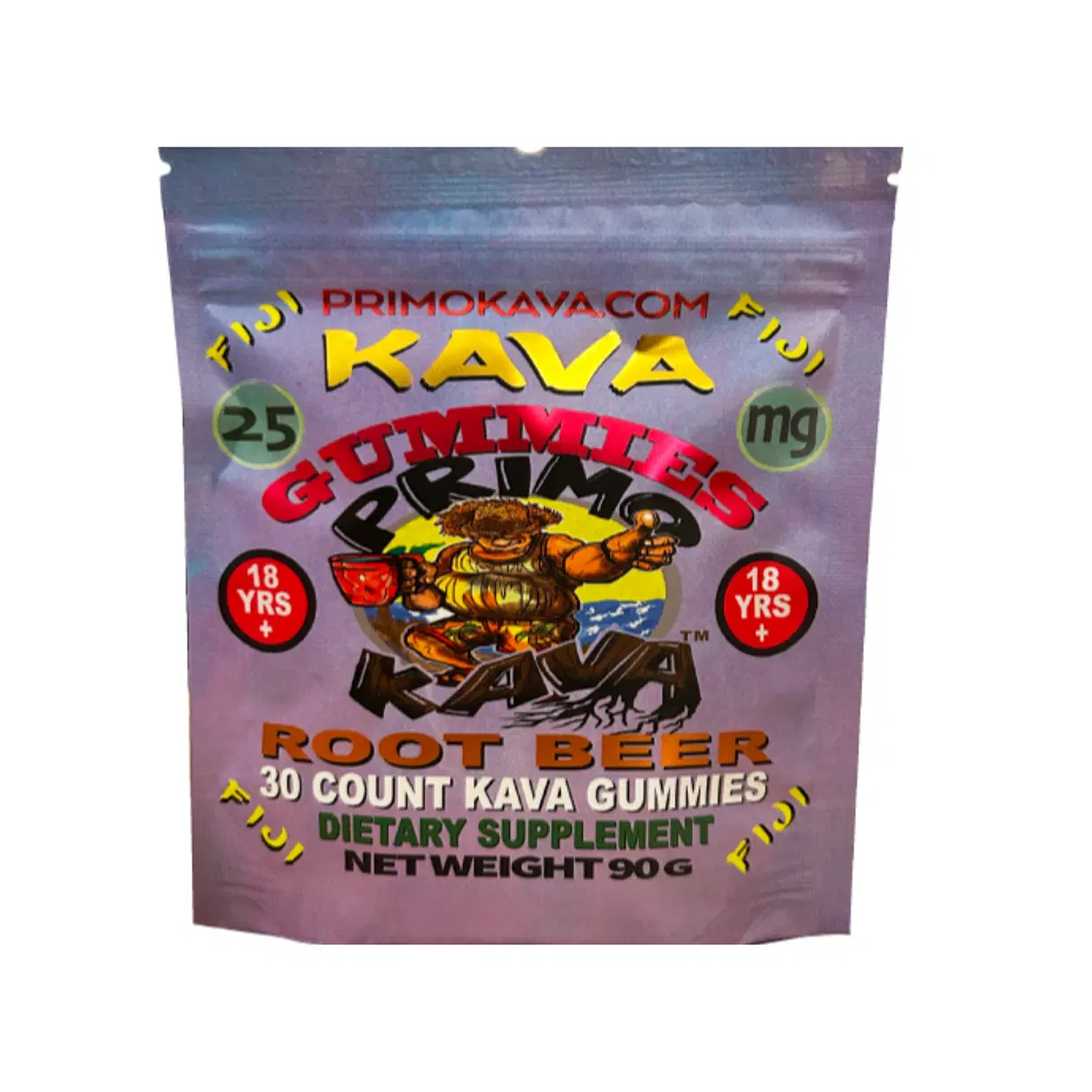 Kava Kava Gummies 25mg –  Strong Noble Kava with 25mg Kavalactones for Calm & Relaxation – Fast-Acting Fiji Kava Root Extract – Root Beer Flavor – 15 Count