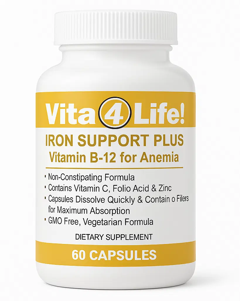 Iron Support 'Plus' Vitamin B-12 - Bariatric Supplement for Anemia