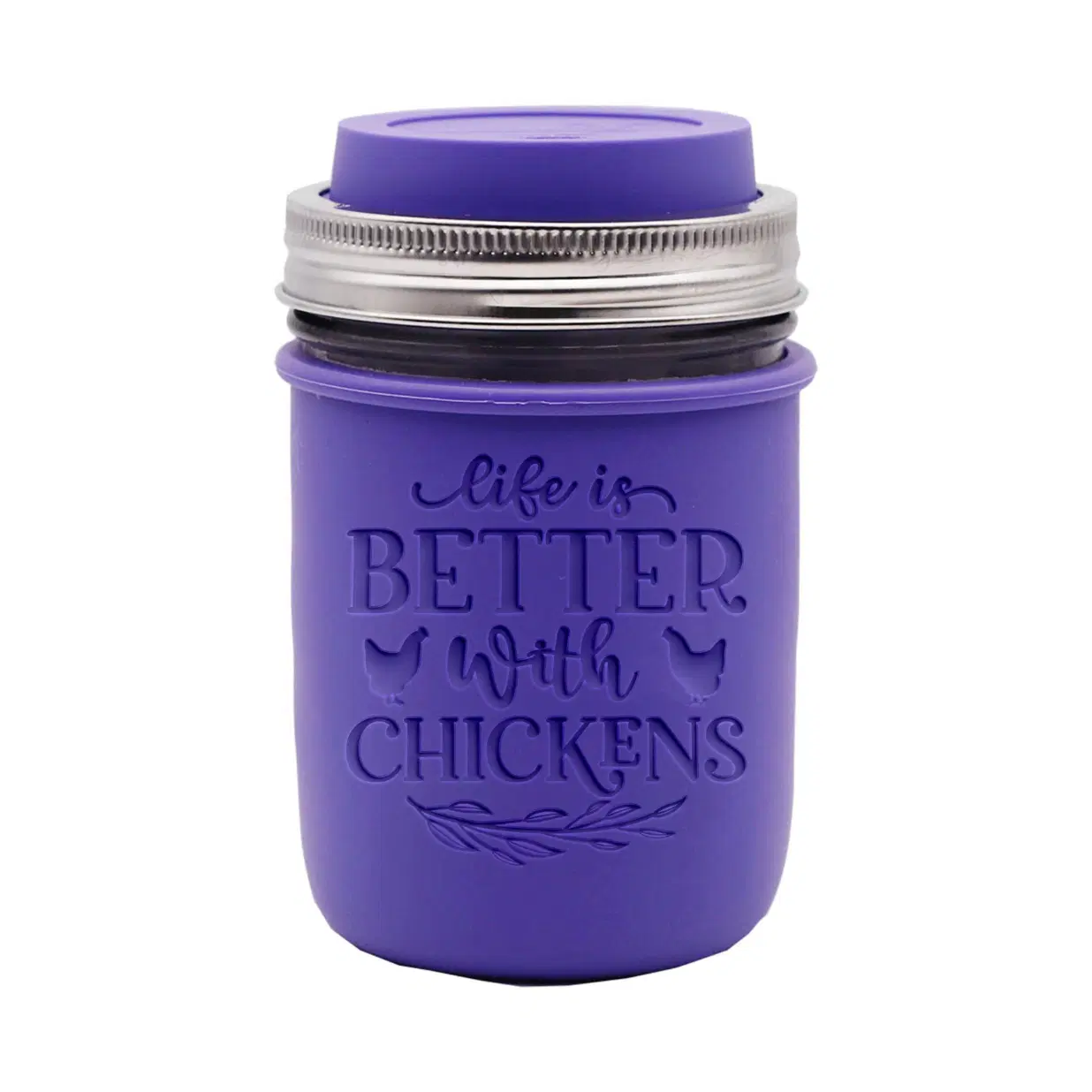 "Life is Better with Chickens" Laser Engraved Silicone Sleeve