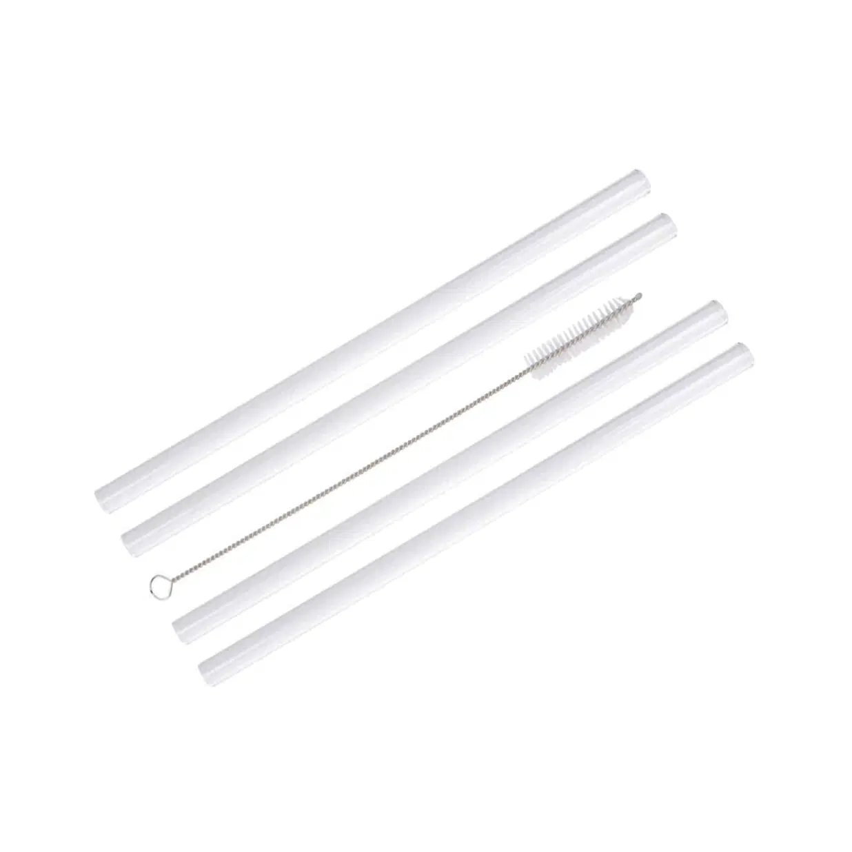 Extra Long Glass Straws for Half Gallon Mason Jars 4 Pack + Cleaner