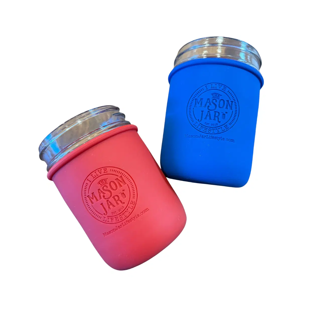 "I Live the Mason Jar Lifestyle" Silicone Laser Engraved Wide Mouth Pint Sleeve