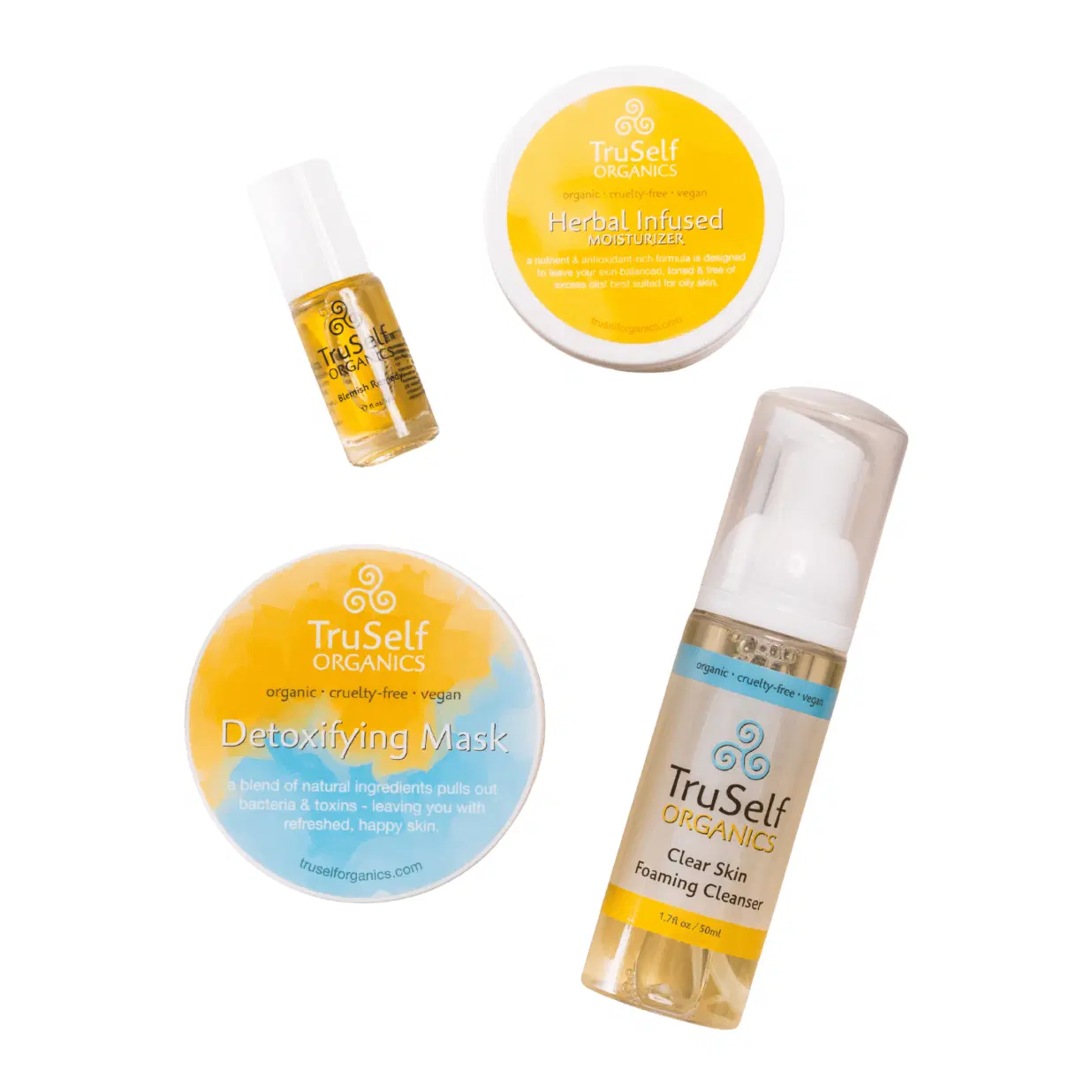 Acne Fighting Clear Skin Kit – Detoxifying Mask, Foaming Cleanser, Organic Moisturizer & Natural Blemish Remedy for All Skin Types
