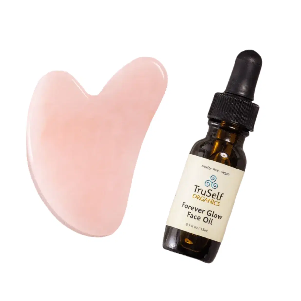 Anti-Aging Facial Massage Kit - Gua Sha & Forever Glow Face Oil Set - Vegan - Organic