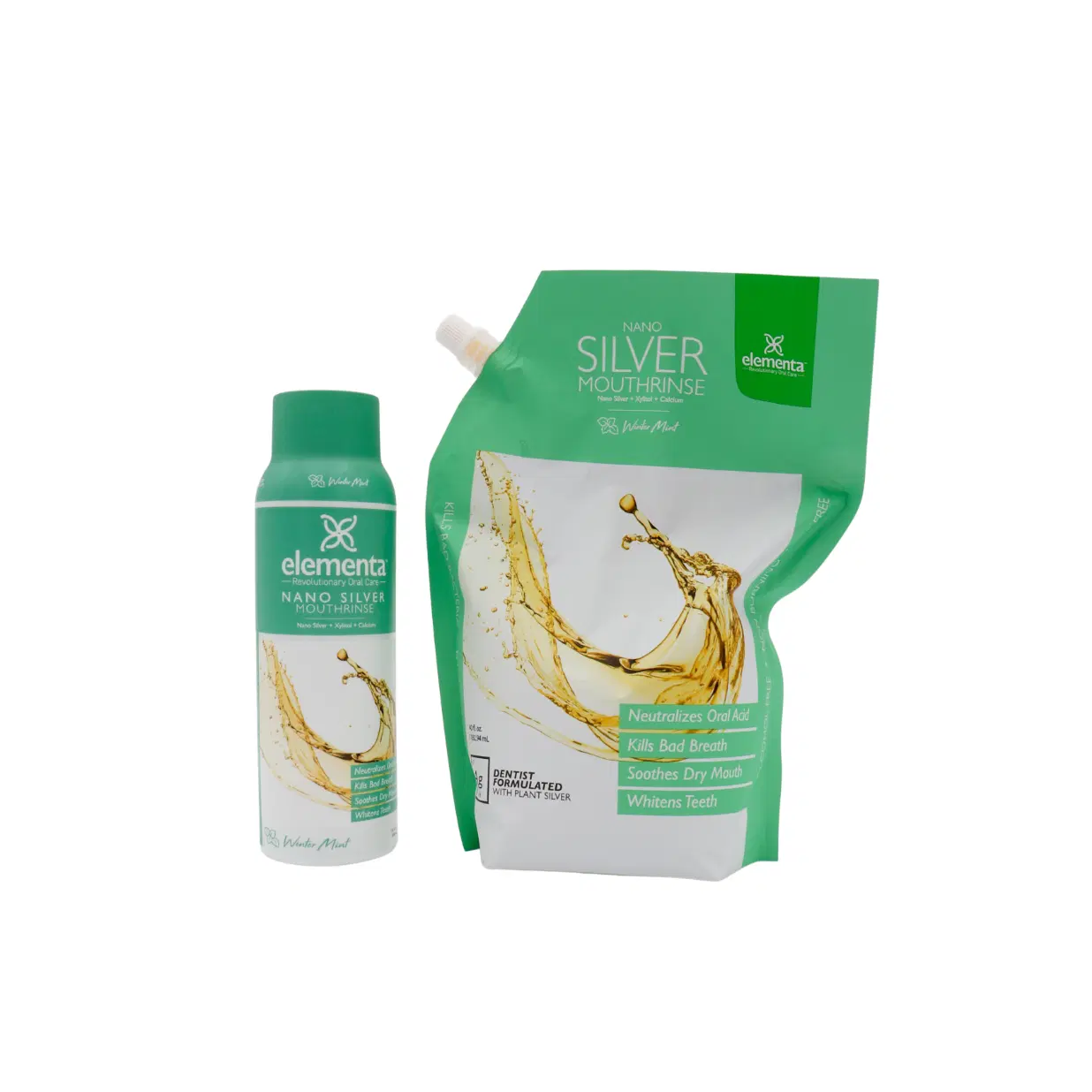 16 oz and 40 oz Rinse Bundle | Gentle, Alcohol- & Fluoride-Free Formula Designed for Plaque Disruption and Enamel Support