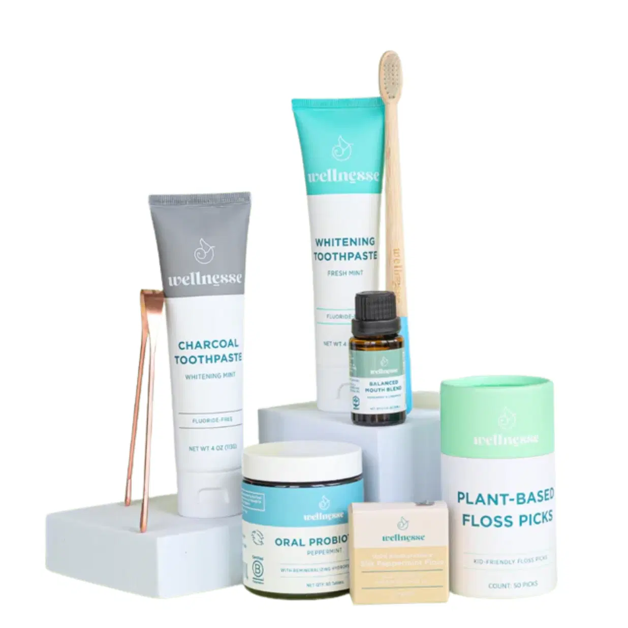 Mineralizing Oral Care Kit Hydroxyapatite for Enamel, Probiotics for Fresh Breath, Toxin-Free & Sustainable"