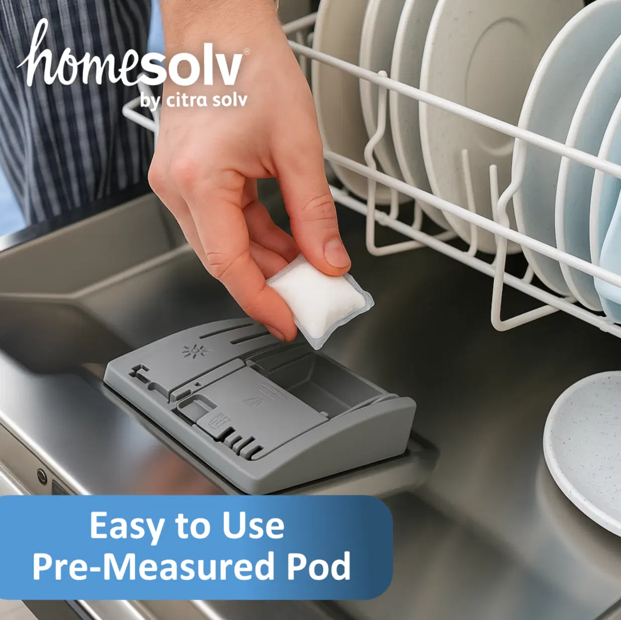 Citra Solv HomeSolv Automatic Dishwasher Pacs | Natural Citrus, Biodegradable & Residue-Free Clean (20 Pacs)