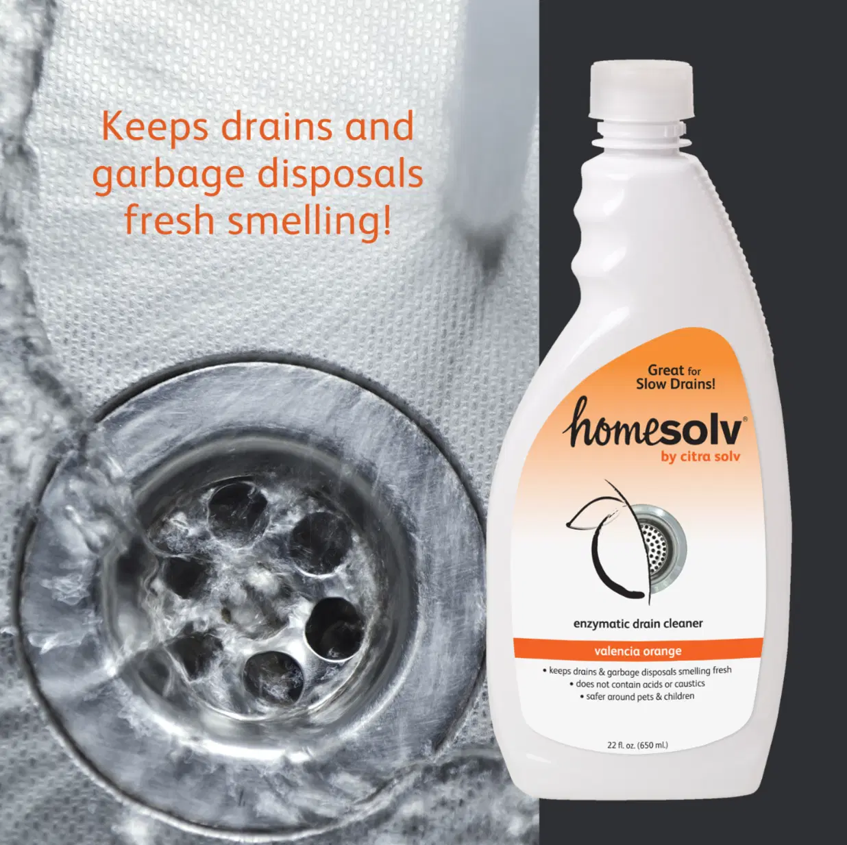 Homesolv Enzymatic Drain Cleaner 22 fl oz