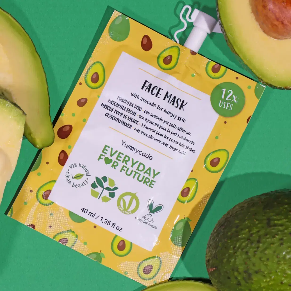 Avocado Radiance Bundle: Nourishing Avocado Face Mask, Avocado Eyeliner, Lengthening Avocado Mascara