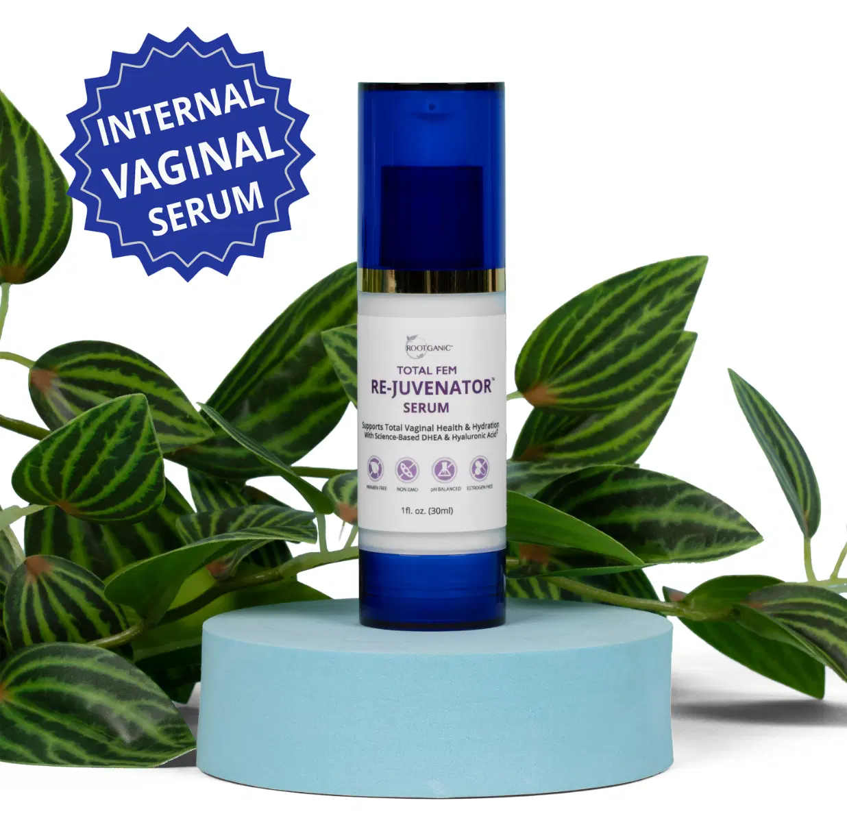 Total Fem Re‑Juvenator Vaginal Serum – Organic DHEA & Hyaluronic Acid Blend for Natural Vaginal Rejuvenation & Moisture