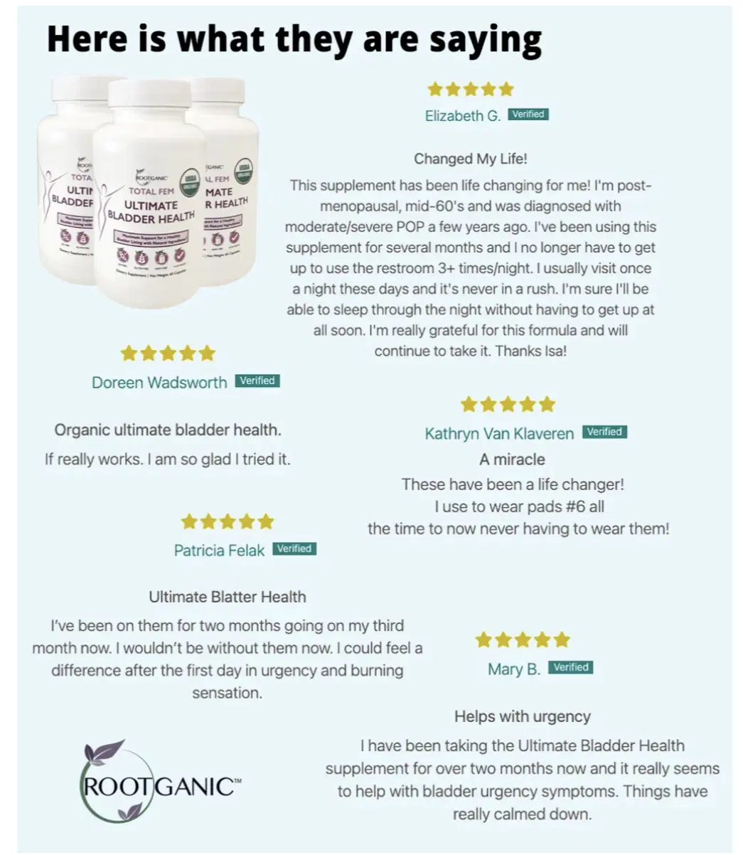 Total Fem Ultimate Bladder Health – D‑Mannose, Cranberry, Hibiscus & Uva Ursi for Urinary Tract Support & Leak Control